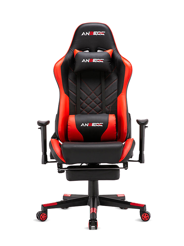 Ayak dayamalı ve kafalıklı modern ergonomik konforlu deri oyun koltuğu HS-8020 